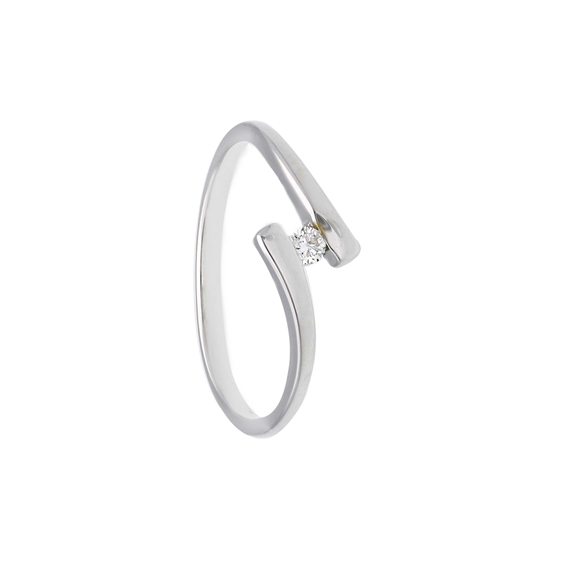 Anello Babila Milano Donna in Oro bianco Diamante 0.03 Ct 282994BB - 282994BB
